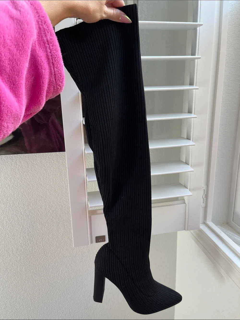 Fashion Nova Over-the-Knee Boots in Black